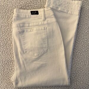 Earl Jeans Women's Off-White Cropped Jeans